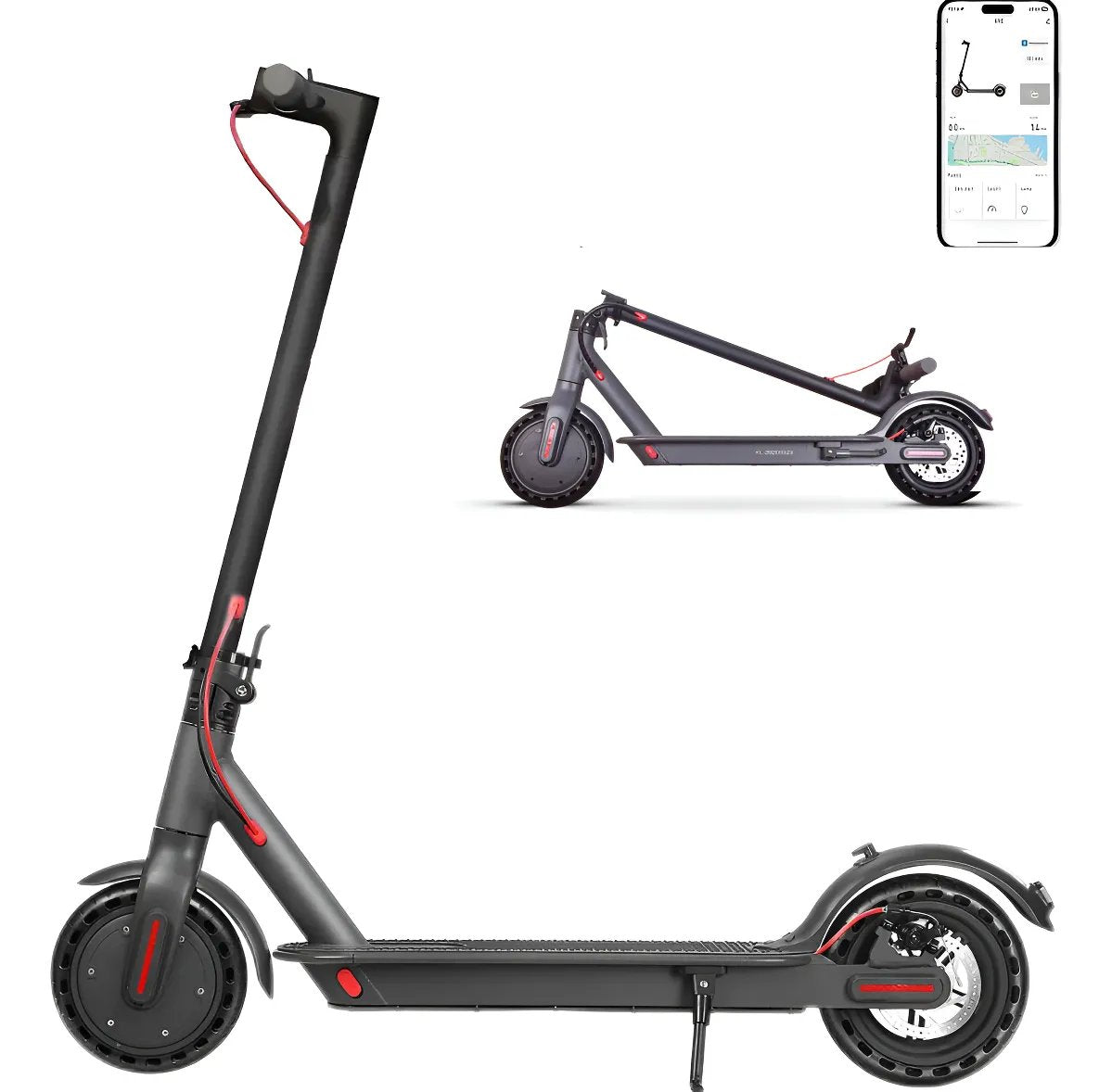 Patinete Elétrico Scooter De Alumínio Com Bluetooth 30km/h